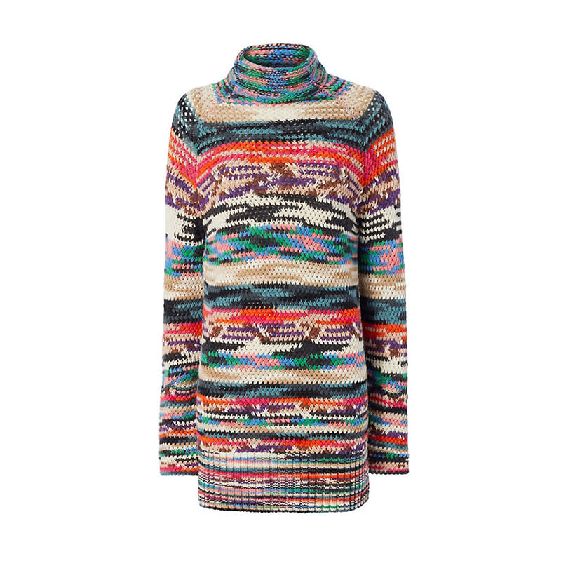 <a rel="nofollow noopener" href="http://www.anrdoezrs.net/links/3550561/type/dlg/https://www.intermixonline.com/product/missoni+turtleneck+tunic+rainbow+dress.do?sortby=ourPicks&from=Search&" target="_blank" data-ylk="slk:Turtleneck Tunic Rainbow Dress, Missoni, $1245;elm:context_link;itc:0;sec:content-canvas" class="link ">Turtleneck Tunic Rainbow Dress, Missoni, $1245</a>