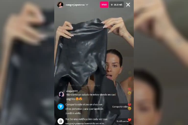 La China Suárez mostró su calza rota en el vivo de Instagram