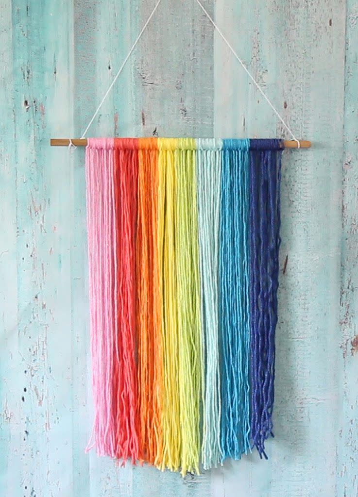 Rainbow Macrame Wall Hanging