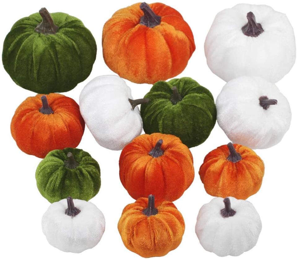 thanksgiving decor dining table holiday centerpieces winlyn assorted pumpkins