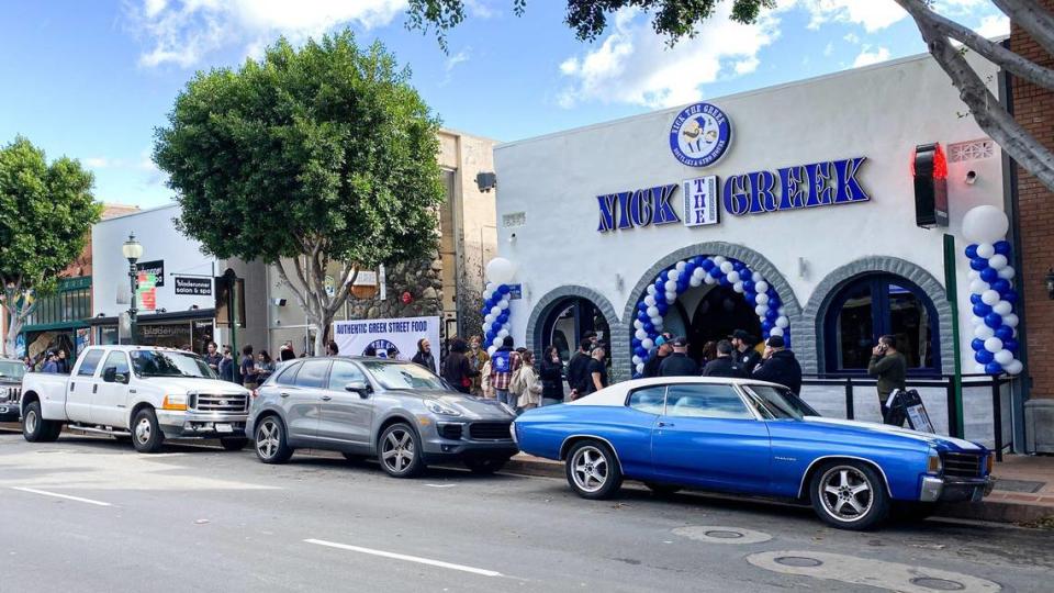 A new restaurant, Nick the Greek, opened Jan. 17, 2023, with specials that led to lines down Higuera Street. The San Luis Obispo business is next to Bubblegum Alley.