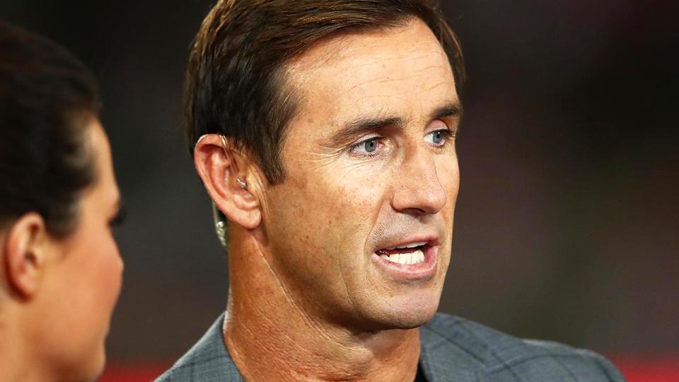 Andrew Johns, pictured here in commentary for Channel Nine.