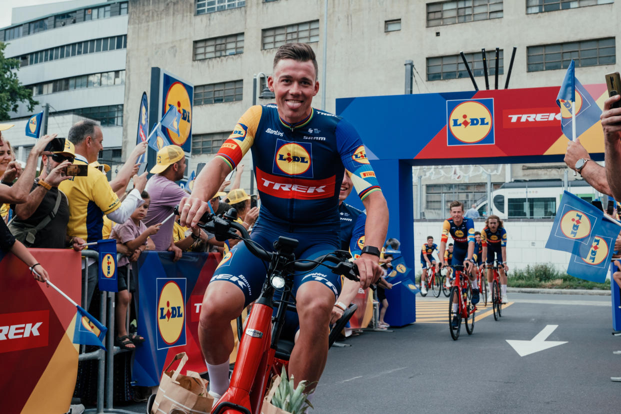  Mads Pedersen in his new Lidl-Trek kit 