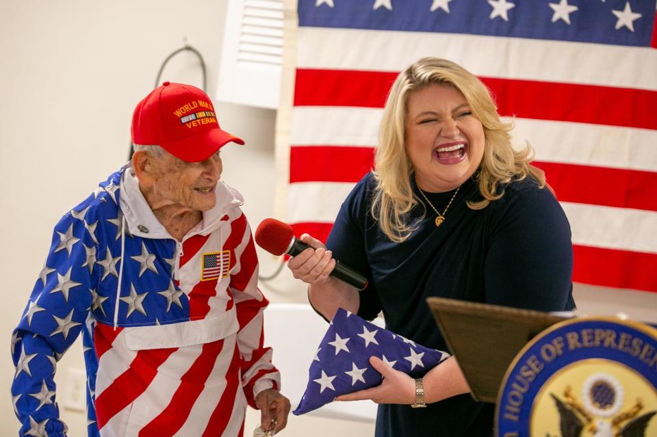 U.S. Rep. Kat Cammack with Howard Mautner.