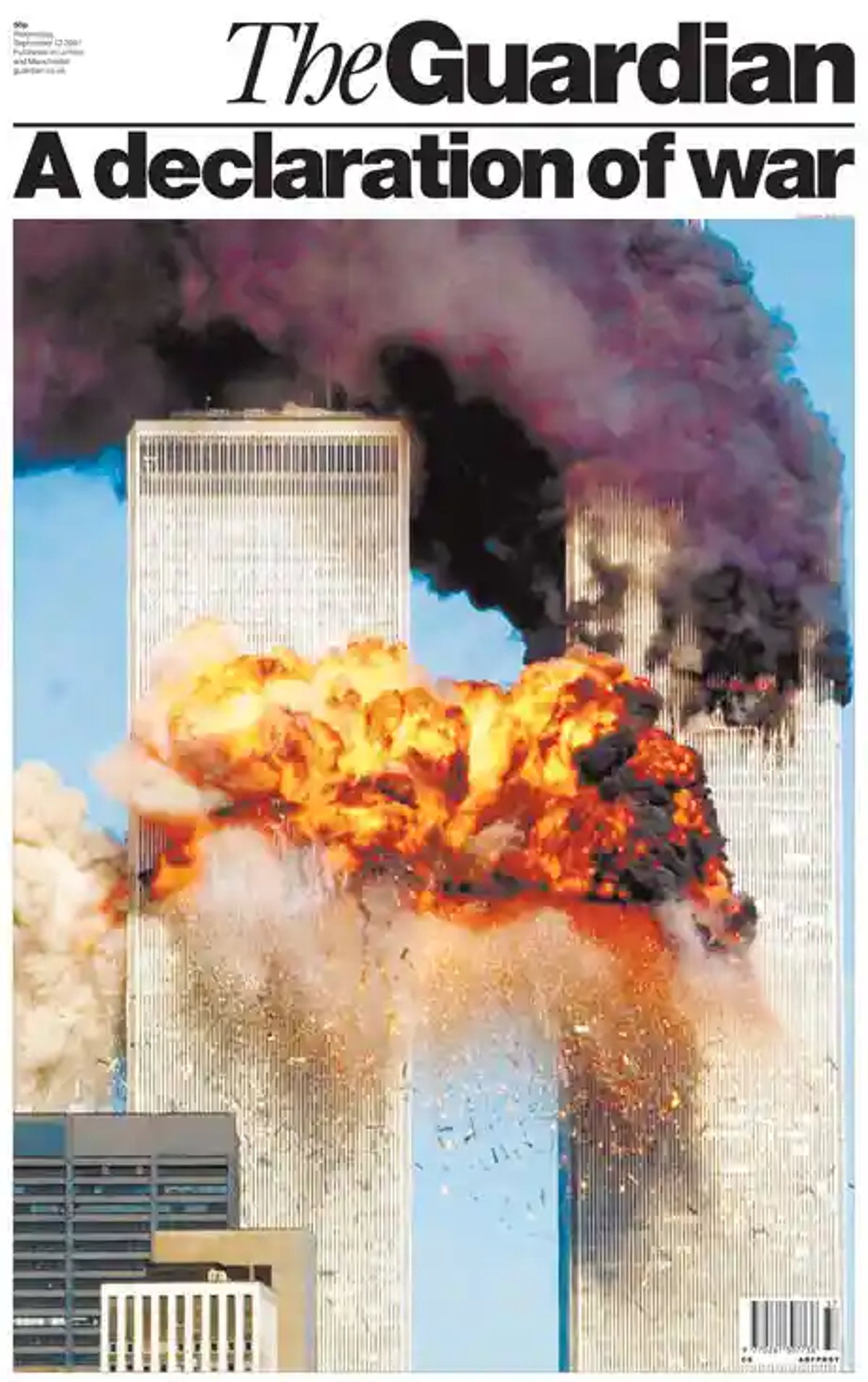 The Guardian’s front page on 12 September, 2001 (The Guardian)