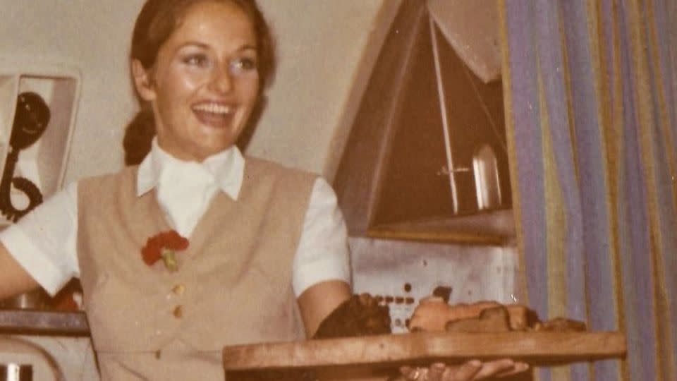 Here's Ilona photographed working in the galley of a Pan Am airplane. - Ilona Duncan