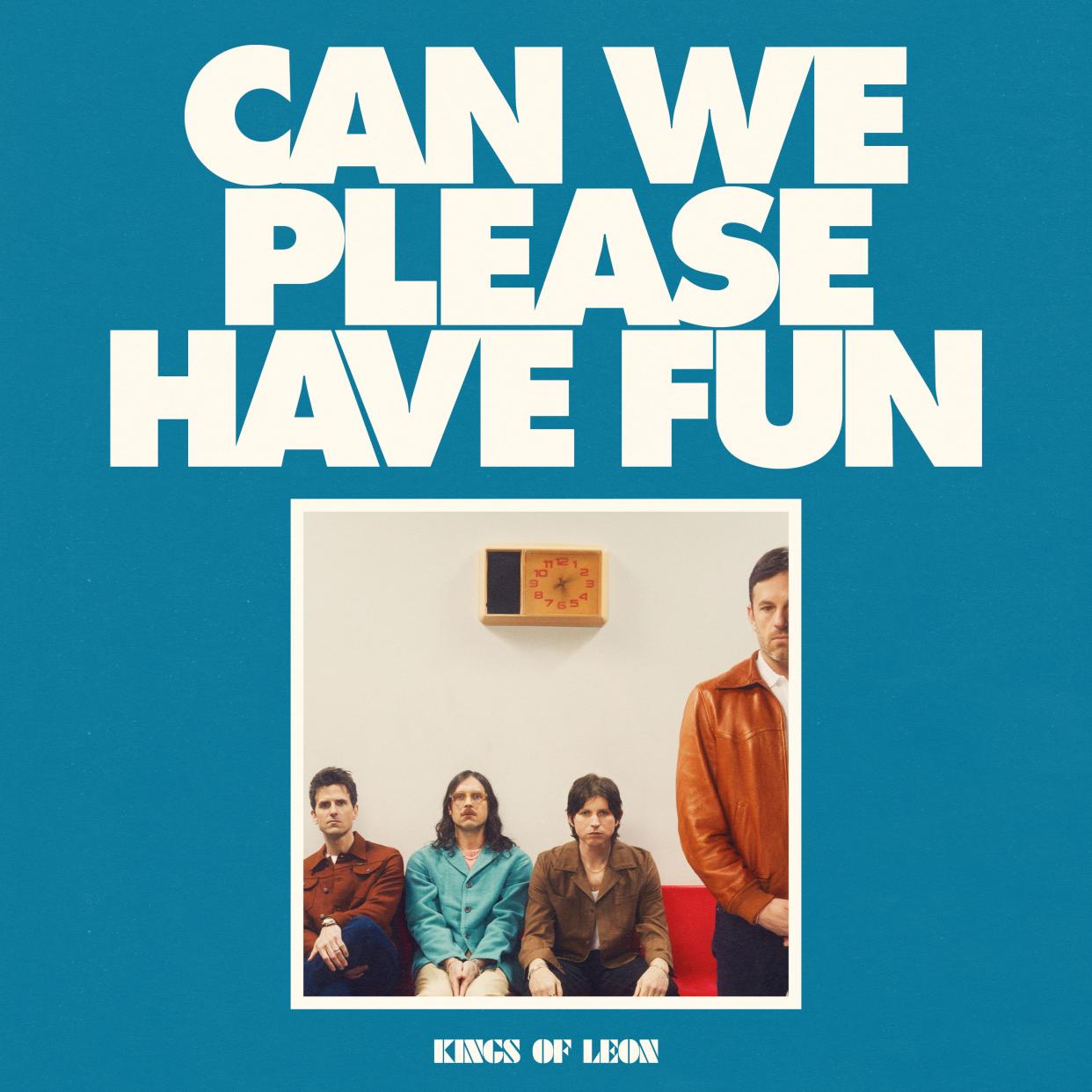 Kings of Leon has announced the release of "Can we please have fun," the band's ninth studio album, released on May 10, 2024. This is the album cover.