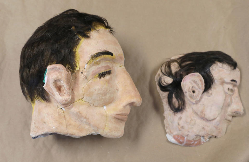 papier-mâché heads