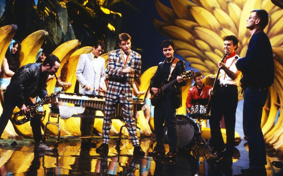 Madness guest-starring on the German TV show Bananas, 1981