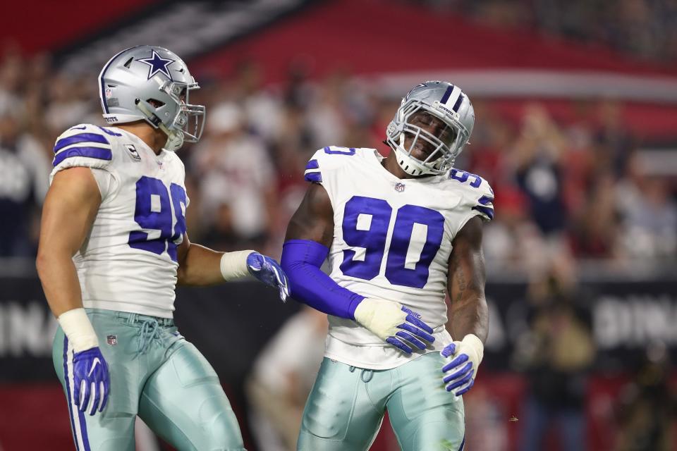 Defensive end Demarcus Lawrence (90) would like to get a little more respect from the officiating crew. (Getty Images) 