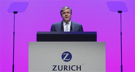 Former Zurich Financial Services Group CEO Josef Ackermann speaks during his company's annual general meeting in Zurich in this March 29, 2012 file photo. REUTERS/Christian Hartmann