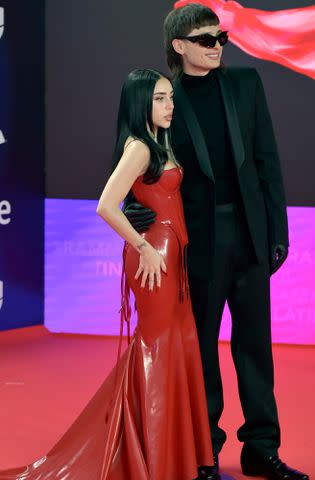 <p>Juan Naharro Gimenez/Getty</p> Nicki Nicole and Peso Pluma attend the 24th Annual Latin GRAMMY Awards in November 2023 in Seville, Spain