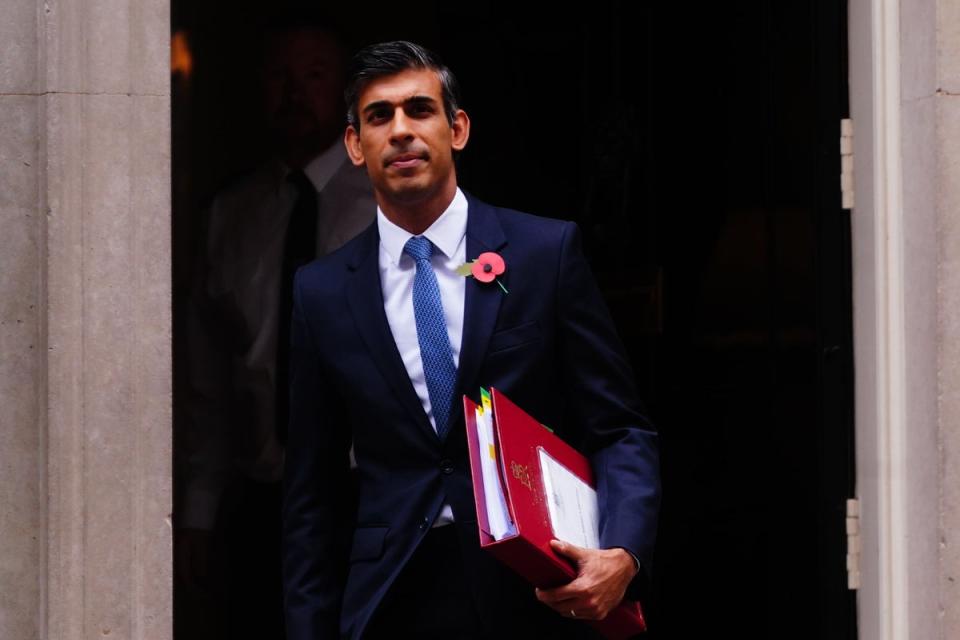 Rishi Sunak departs 10 Downing Street for Prime Minister’s Questions (Victoria Jones/PA) (PA Wire)