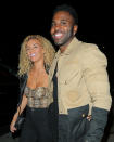 <p>Jason Derulo and girlfriend Jena Frumes can't stop smiling on Thursday after dinner at Catch in West Hollywood.</p>