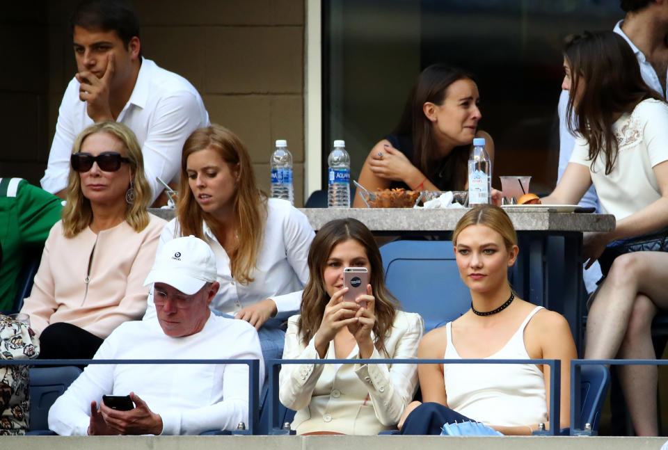 Princess Beatrice and Karlie Kloss at the US Open in 2016