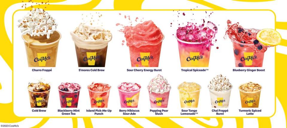 A look at the drink menu for CosMc’s. McDonald's