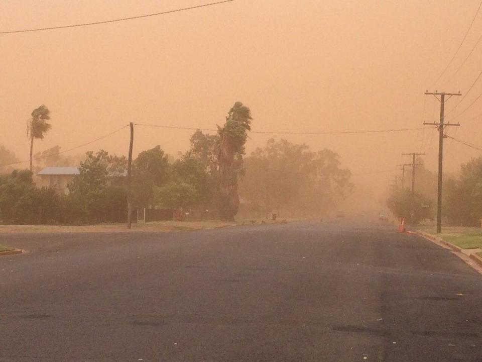 Dust cloud: The storm in Charleville (Queensland Police)