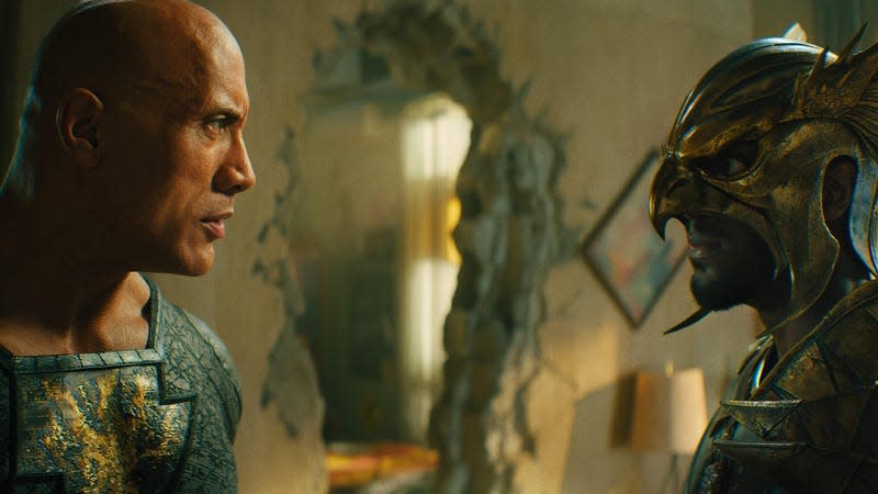 Black Adam faces off with Hawkman