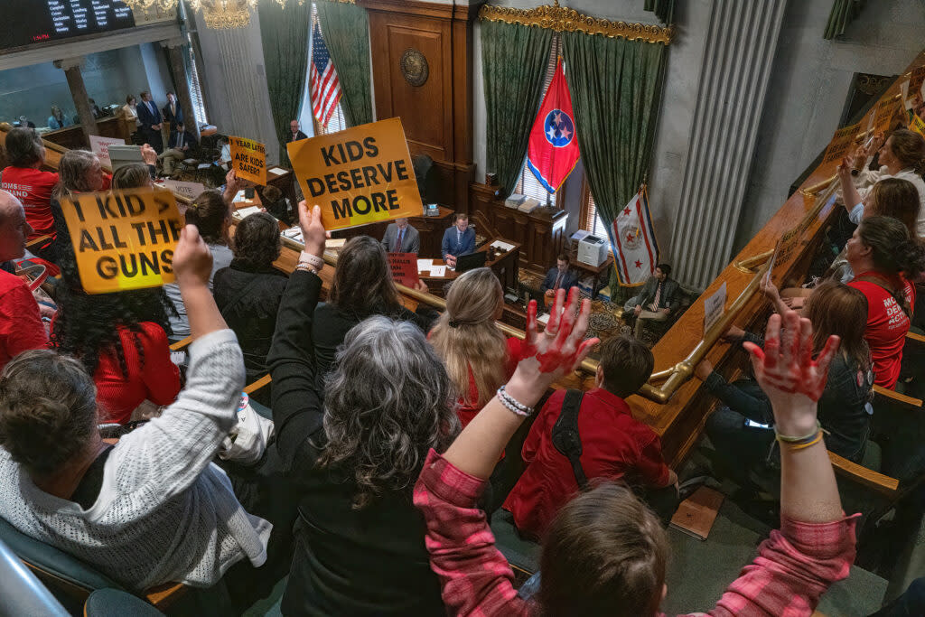 Women fill the Tennessee Senate gallery on April 9. 2024, during a vote3 to arm teachers. (Photo: John Partipilo)