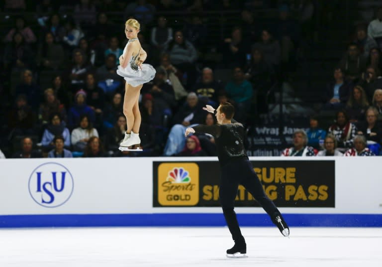 The pairs title at Skate America went to reigning European champions Evgenia Tarasova and Vladimir Morozov of Russia