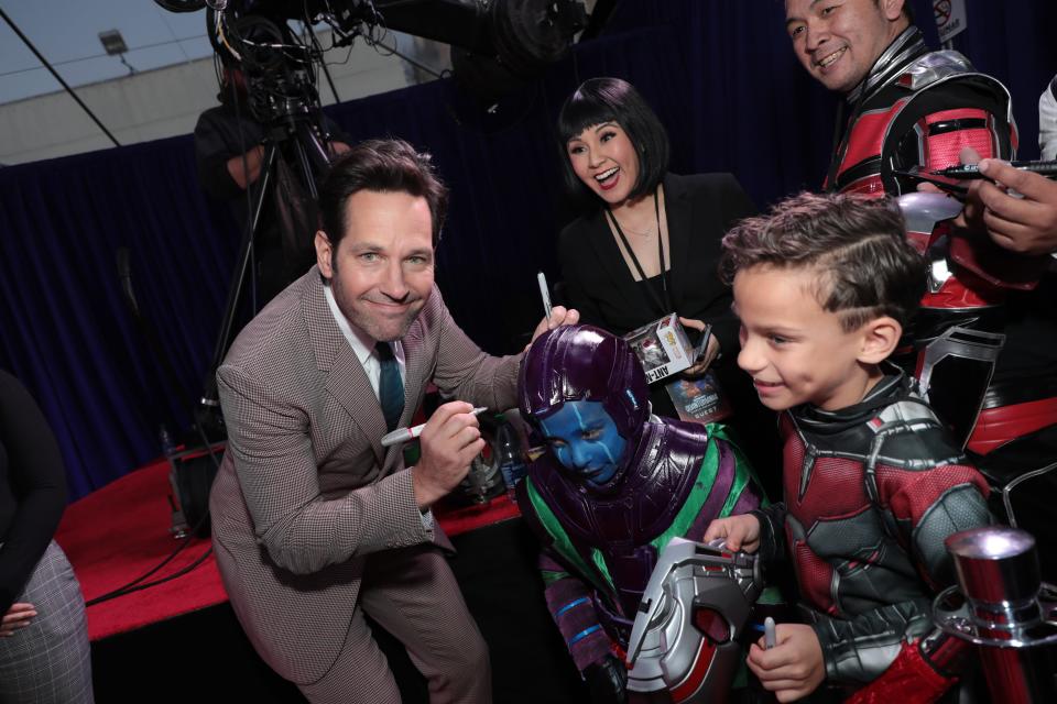 Paul Rudd attends the Ant-Man and The Wasp Quantumania World Premiere at the Regency Village Theatre on Monday, February 6, 2023 in Westwood, CA.