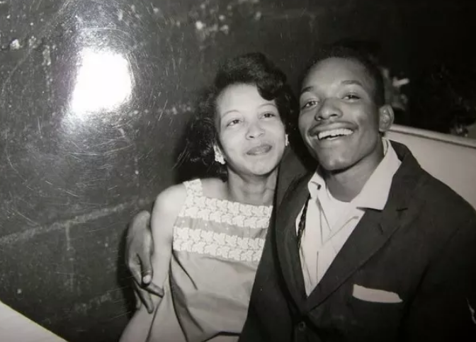 A couple in an old photograph from years ago