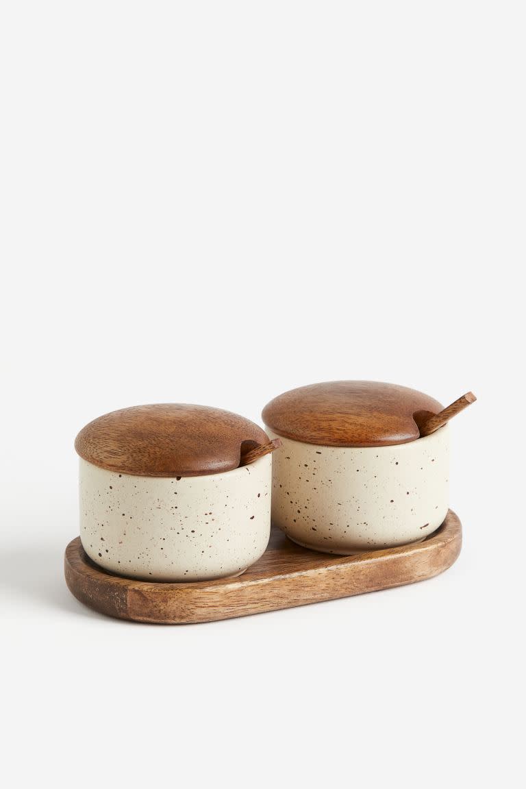 Reactive-Glaze Salt and Pepper Set