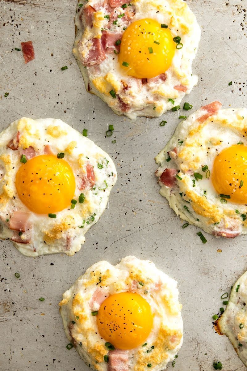 <p>We love a <a href="http://www.delish.com/uk/cooking/recipes/g28784044/hard-boiled-egg-recipes/" rel="nofollow noopener" target="_blank" data-ylk="slk:good egg recipe;elm:context_link;itc:0;sec:content-canvas" class="link ">good egg recipe</a>, but clouds eggs were the internet trend that changed our breakfast routine forever. Think actual clouds of heaven topped with a runny yolk. They are so fun to make and everyone will think they are the cutest things. Your brunch has never been more Instagrammed. </p><p>Get the <a href="https://www.delish.com/uk/cooking/recipes/a29455994/cloud-eggs-recipe/" rel="nofollow noopener" target="_blank" data-ylk="slk:Cloud Eggs;elm:context_link;itc:0;sec:content-canvas" class="link ">Cloud Eggs</a> recipe.</p>