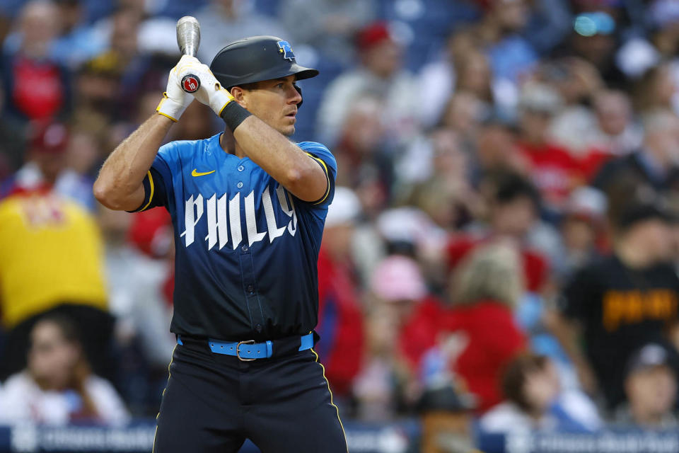 Philadelphia Phillies play in their City Connect uniform. (Rich Schultz / Getty Images)