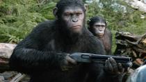 This image released by 20th Century Fox shows Caesar, performed by Andy Serkis, in a scene from "Dawn of the Planet of the Apes." (AP Photo/20th Century Fox, David James)