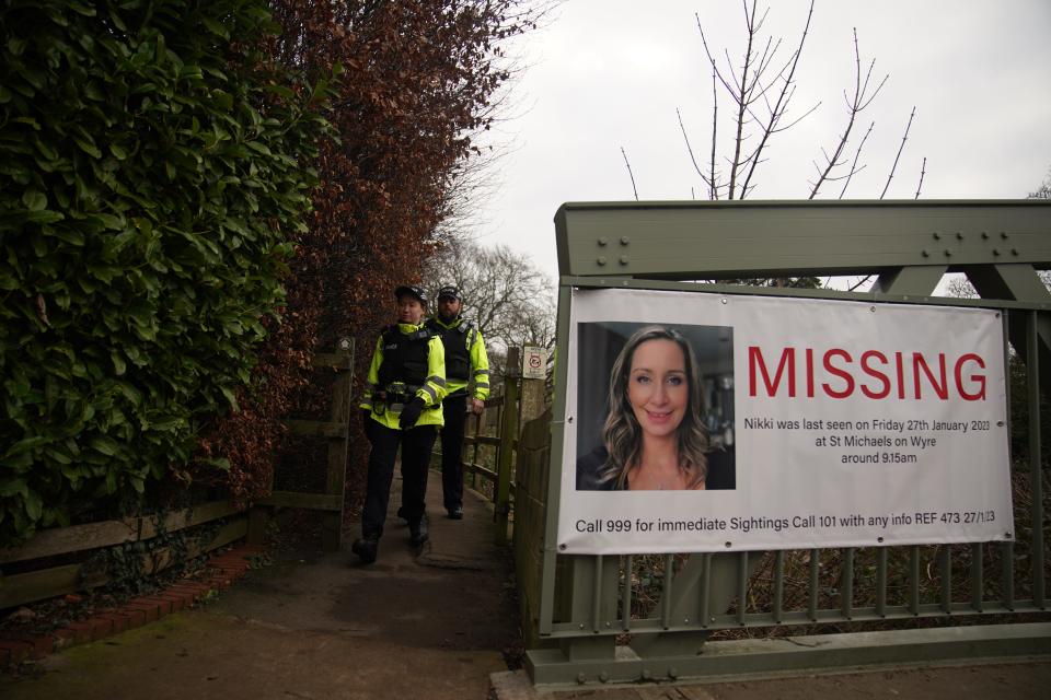 Nicola Bulley’s missing poster (PA Wire)