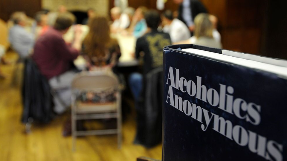 An Alcoholic Anonymous meeting held in France