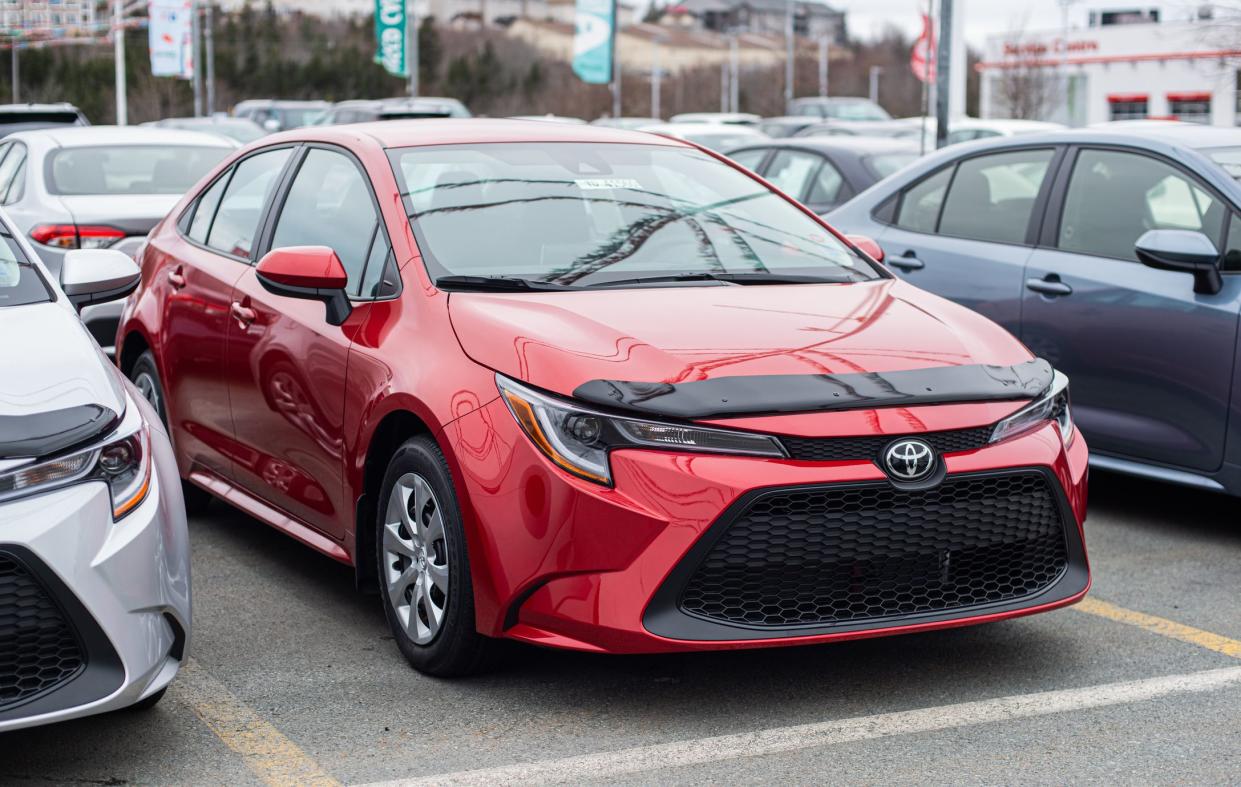 Dartmouth, Canada - January 10, 2021 - 2021 Toyota Corolla at a dealership.