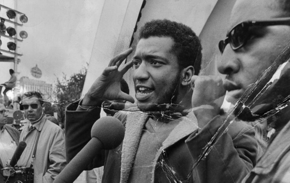 The Black Panthers' Fred Hampton speaks at a rally in Chicago's Grant Park in September 1969. Hampton and fellow Panther Mark Clark were killed by police later that year. (Photo: Chicago Tribune via Getty Images)