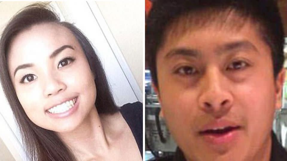 Rachel Nguyen and Joseph Orbeso were reported missing after they failed to check out of their hotel room. Source: Handout
