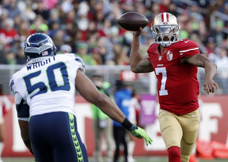 Colin Kaepernick met with the 49ers this week. (AP)