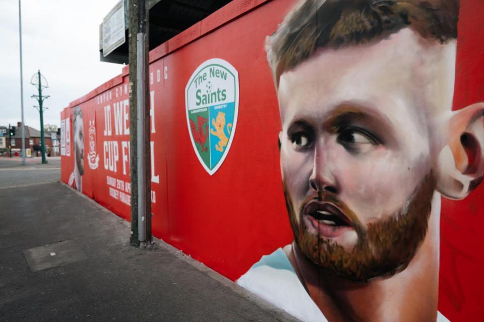 South Wales Argus: The 30-foot mural highlights the JD Welsh Cup final to be held at Rodney Parade