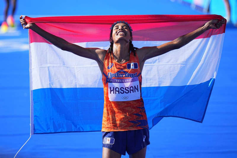 Hassan wins women's marathon to follow 5,000m and 10,000m bronze