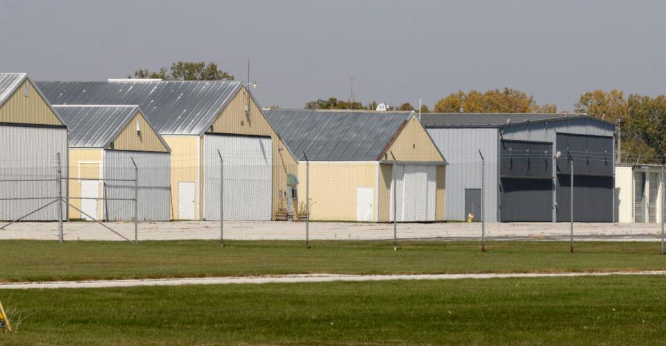 Hangers at the Manitowoc County Airport, Tuesday, October 11, 2022, in Manitowoc, Wis.