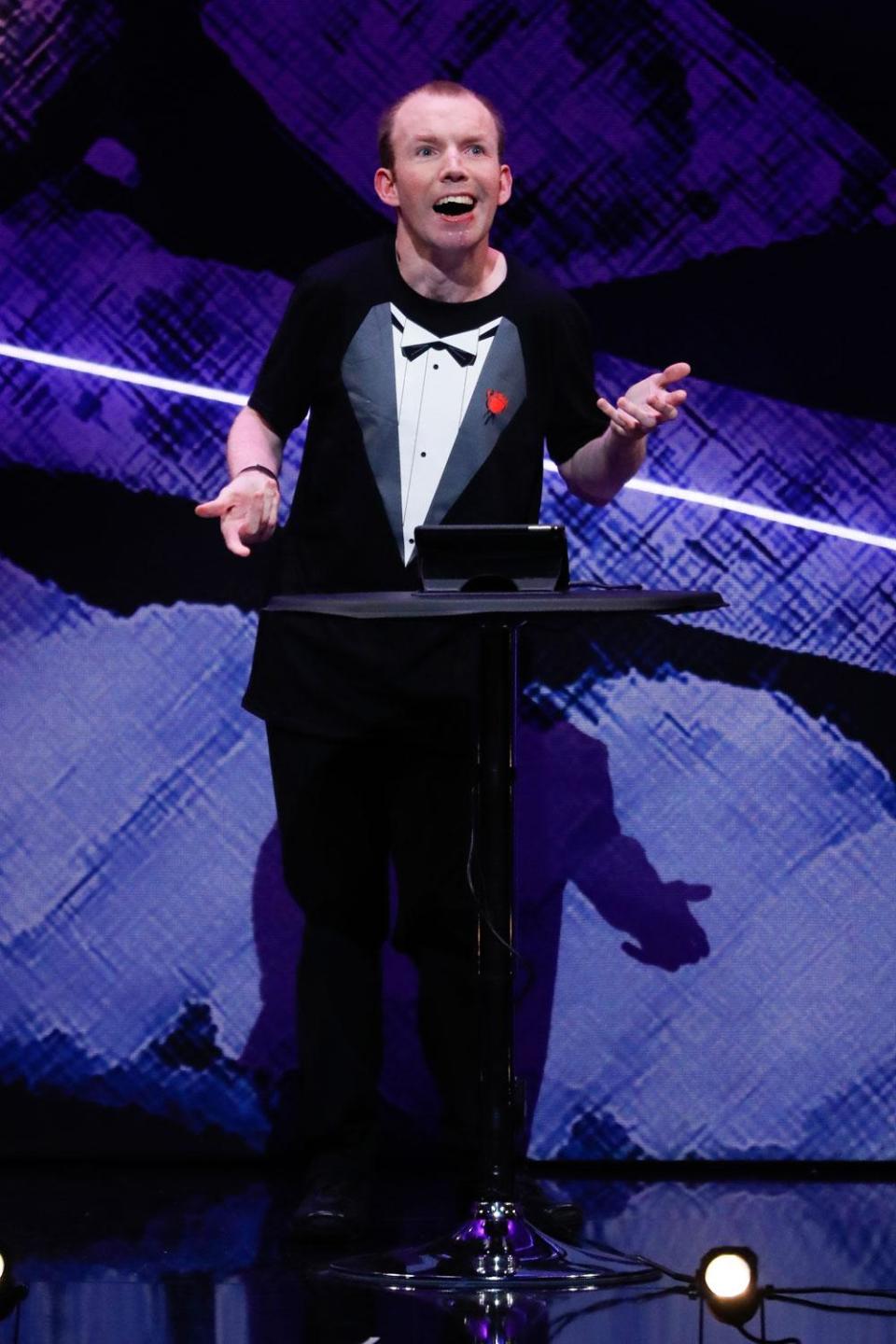 Winner: Lost Voice Guy, the reigning Britain's Got Talent champion, performed on stage (ITV)