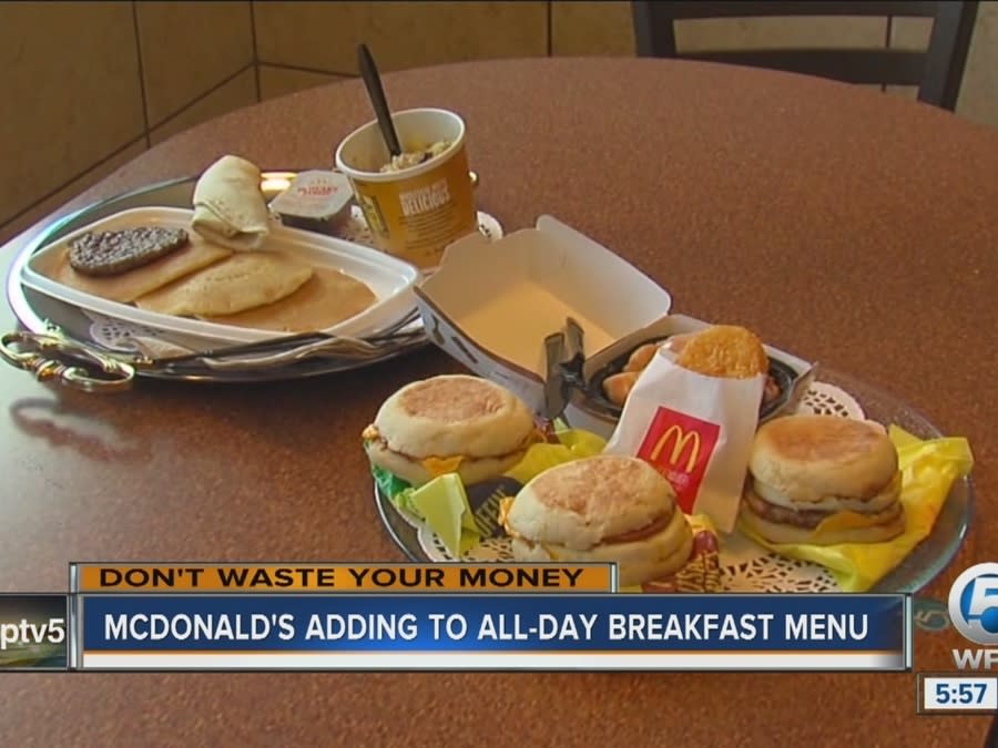 McDonald's adding to allday breakfast menu