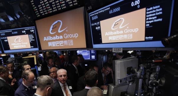 Alibaba Group Holding Ltd. Executives Attend IPO Ceremony At The NYSE