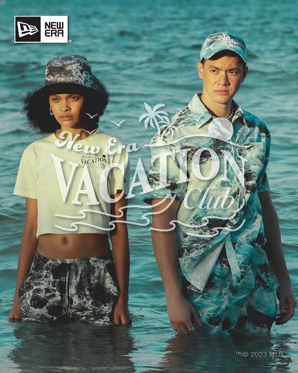 NewEra推出以夏日度假為主題的「VACATION CLUB」系列帽款及服飾。（圖／品牌提供）