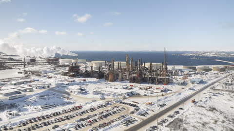 Aerial view of the Braya Renewable Fuels facility in Come by Chance, Newfoundland and Labrador, Canada (Photo: Business Wire)