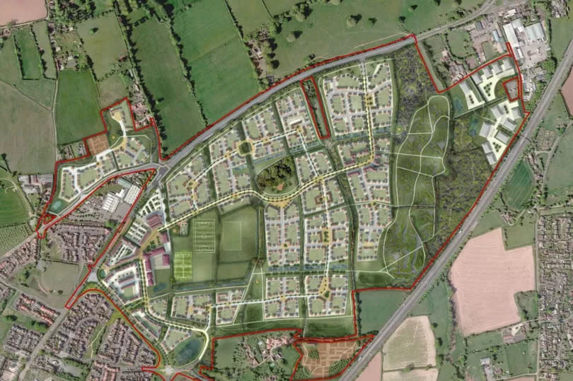 Revised plans for phase two of the Monkton Heathfield urban extension in Taunton