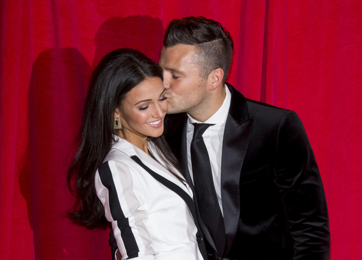 Michelle Keegan and Mark Wright attend the British Soap Awards at Hackney Empire on May 24, 2014 in London, England.  (Photo by Mark Cuthbert/UK Press via Getty Images)