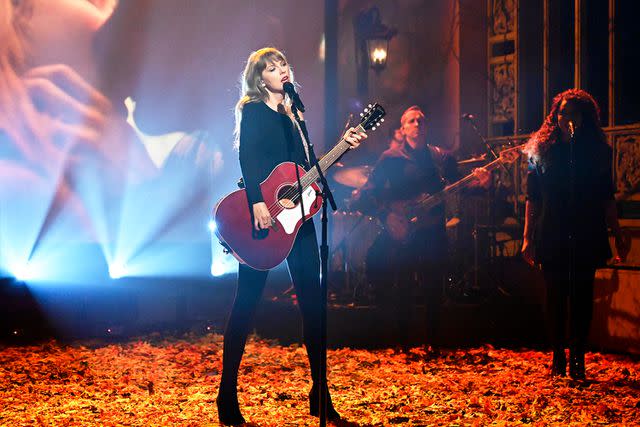 Will Heath/NBC/NBCU Photo Bank via Getty Taylor Swift on SNL in 2021