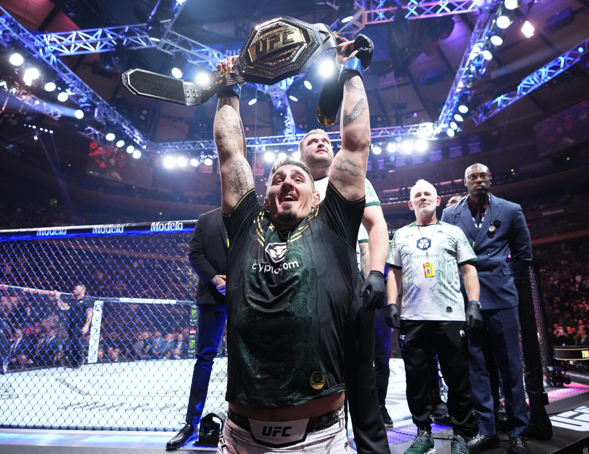Tom Aspinall wins interim heavyweight title, Alex Pereira crowned light  heavyweight champ at UFC 295