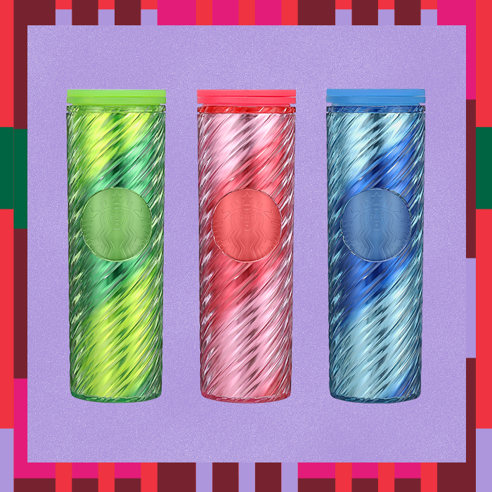 The Ribbon Tumblers, part of the Starbucks holiday cup collection.