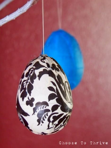 Mod Podge Tissue Paper Eggs 